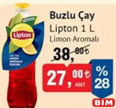 LİPTON BUZLU ÇAY LİMON AROMALI 1 L
